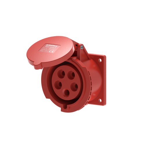 UKS3-B IP44 Panel Mount Industrial Power Socket 3P/4P/5P 32A CEE Socket