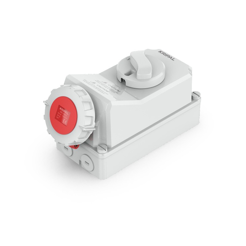 UKS-I IP67 CEE Switched Socket 3P/4P/5P Industrial Interlock Socket 16A/32A/63A CE Certified