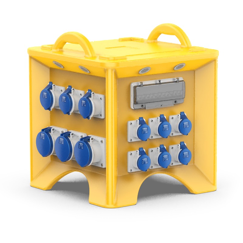 IP44 Portable Industrial Power Distribution Box with Socket Outlets