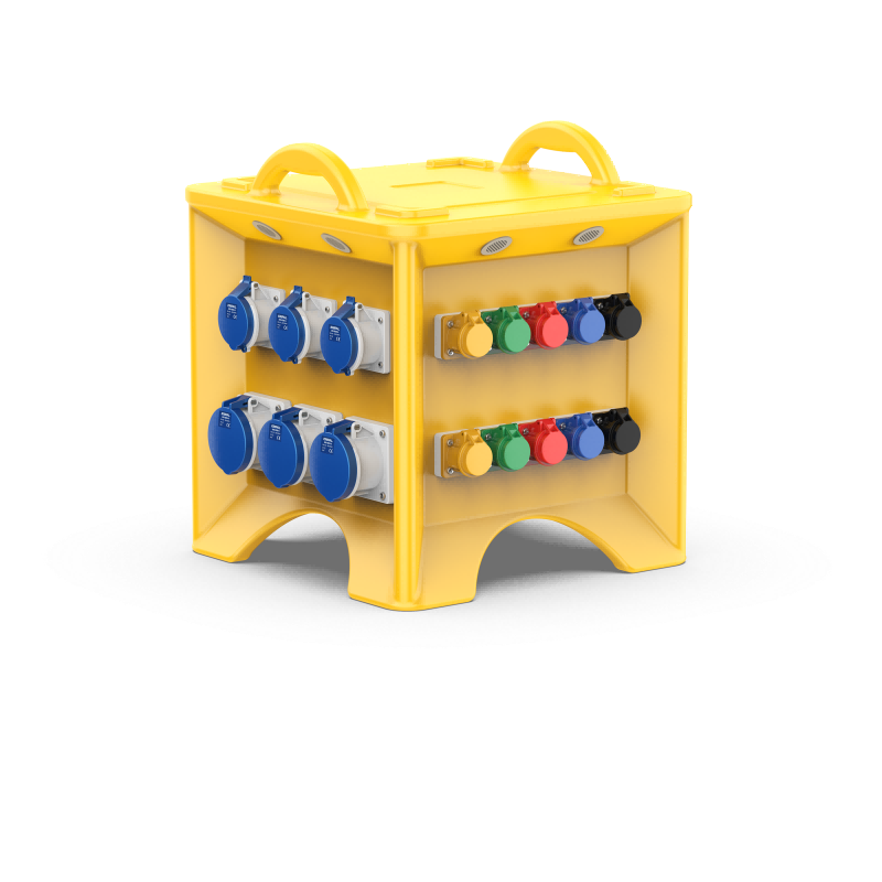 IP44 Portable Industrial Power Distribution Box with Socket Outlets