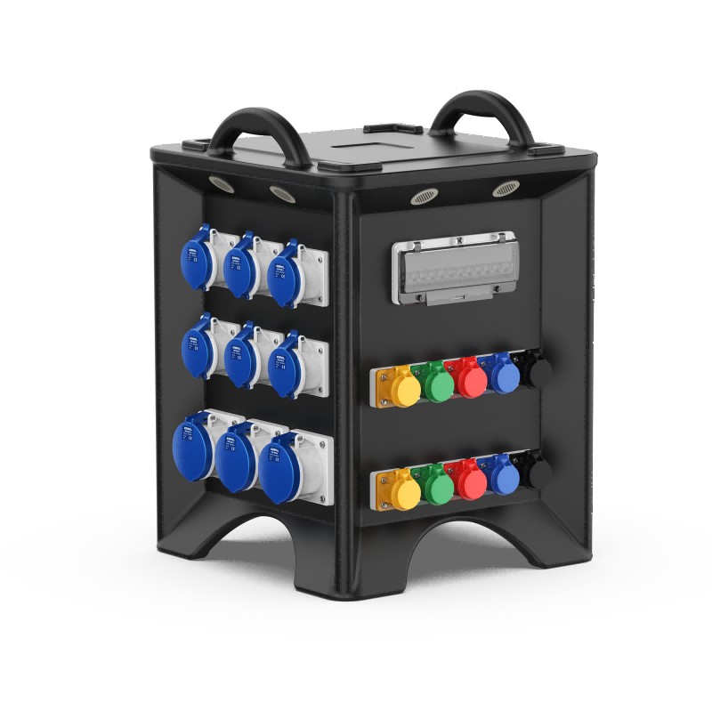 IP44 Portable Industrial Power Distribution Box with Socket Outlets