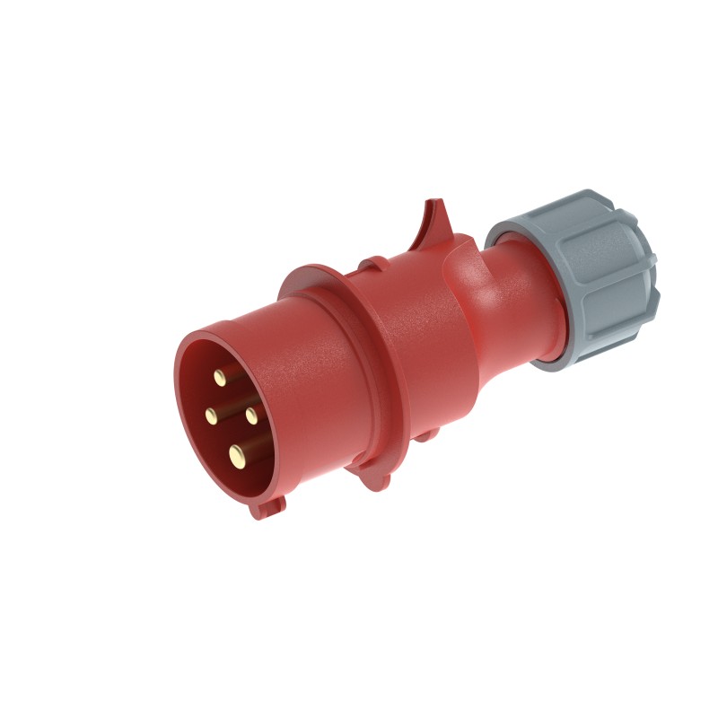 UKS3-A IP44 Cable Mount 3P/4P/5P Industrial CEE Power Plug 16A CE Certified