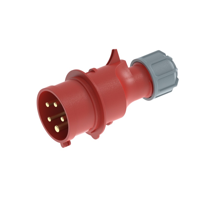 UKS3-A IP44 Cable Mount 3P/4P/5P Industrial CEE Power Plug 16A CE Certified