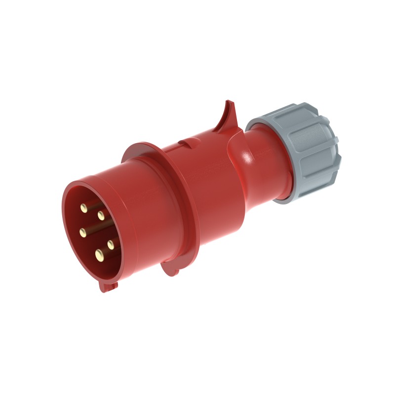 UKS3-A IP44 Cable Mount 3P/4P/5P Industrial CEE Power Plug 32A CE Certified