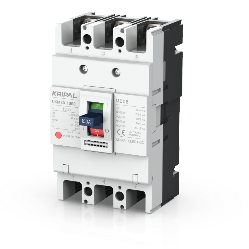 UKM30-100S 3 Pole 100A MCCB Moulded Case Circuit Breaker CE Certified