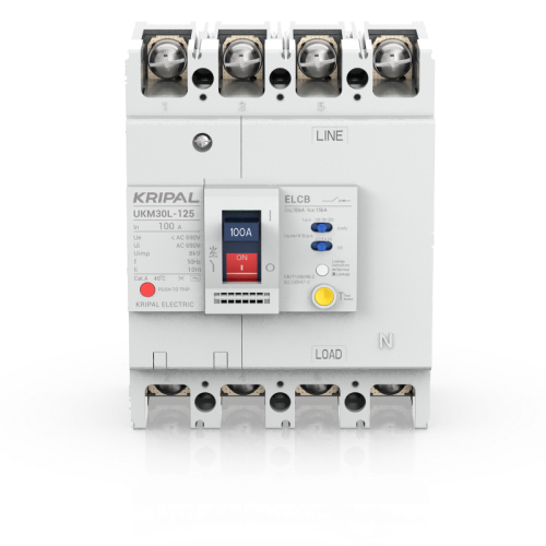 UKM30L-125 Earth Leakage Protection Circuit Breaker 125A 4 Poles ELCB MCCB