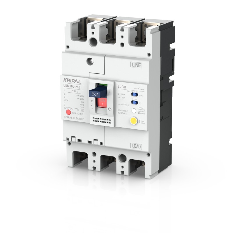 UKM30L-250 Earth Leakage Protection Circuit Breaker 250A 3 Poles ELCB MCCB