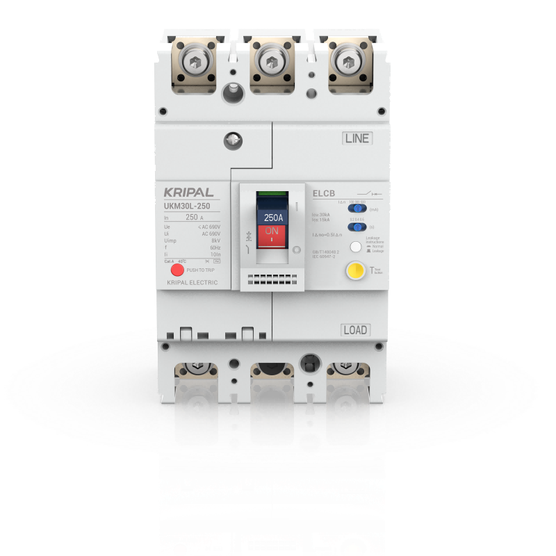 UKM30L-250 Earth Leakage Protection Circuit Breaker 250A 3 Poles ELCB MCCB