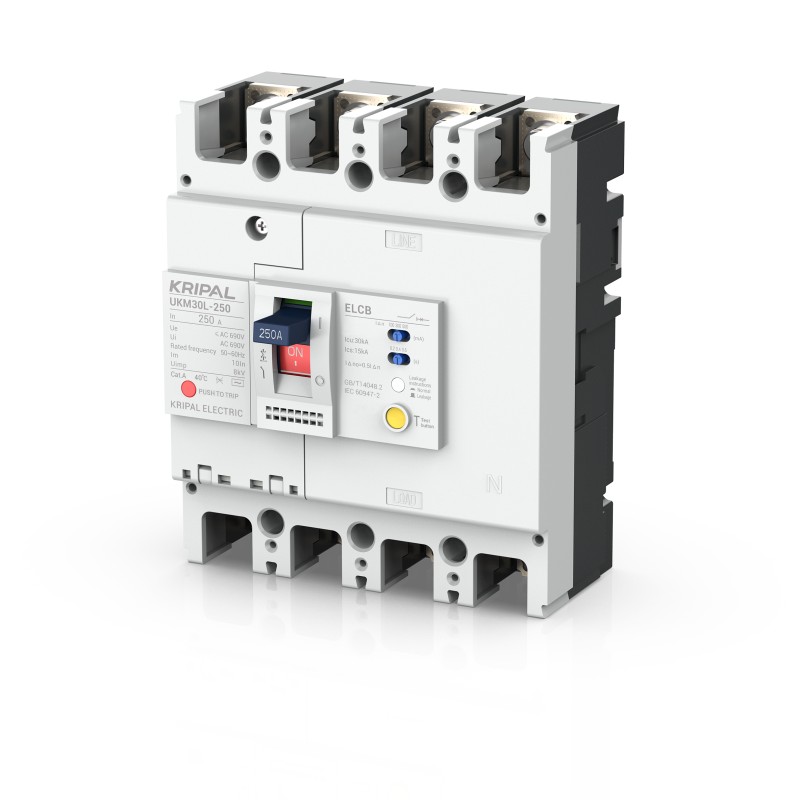 UKM30L-250 Earth Leakage Protection Circuit Breaker 250A 4 Poles ELCB MCCB