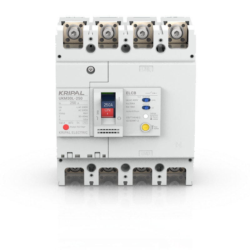 UKM30L-250 Earth Leakage Protection Circuit Breaker 250A 4 Poles ELCB MCCB