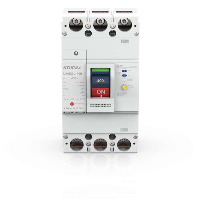 UKM30L-400 Earth Leakage Protection Circuit Breaker 400A 3 Poles ELCB MCCB
