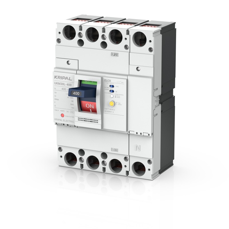 UKM30L-400 Earth Leakage Protection Circuit Breaker 400A 4 Poles ELCB MCCB