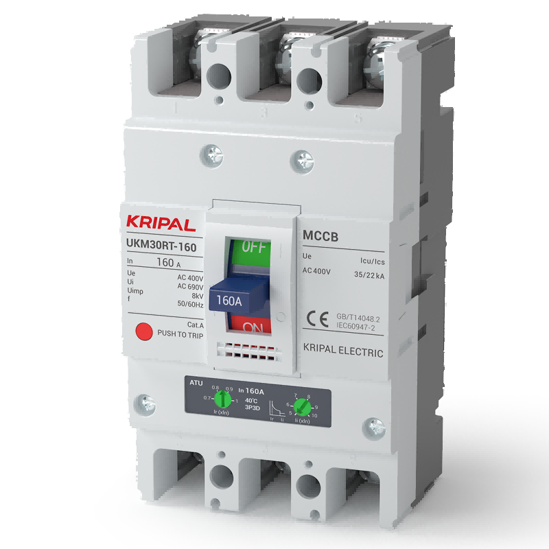 UKM30RT Adjustable MCCB 160A 3 Poles/4 Poles Moulded Case Circuit Breaker