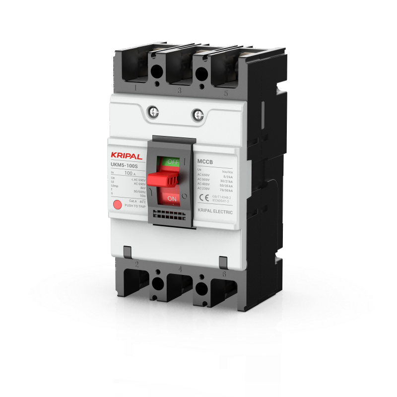UKM5-100 MCCB 3 Pole 100A Moulded Case Circuit Breaker CE Certified