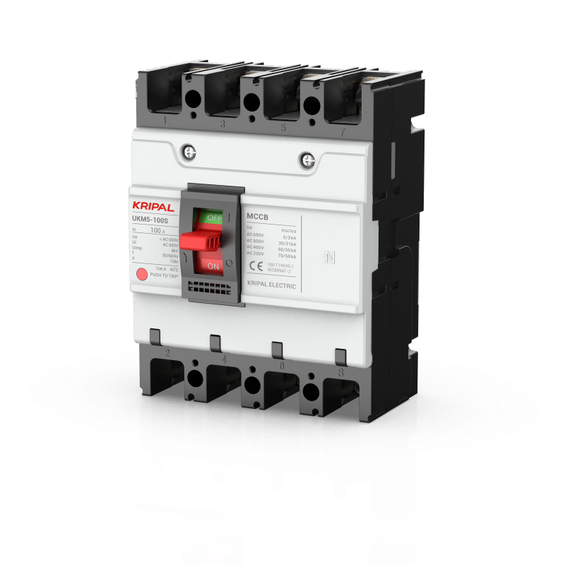 UKM5-100 MCCB 4 Pole 100A Moulded Case Circuit Breaker CE Certified