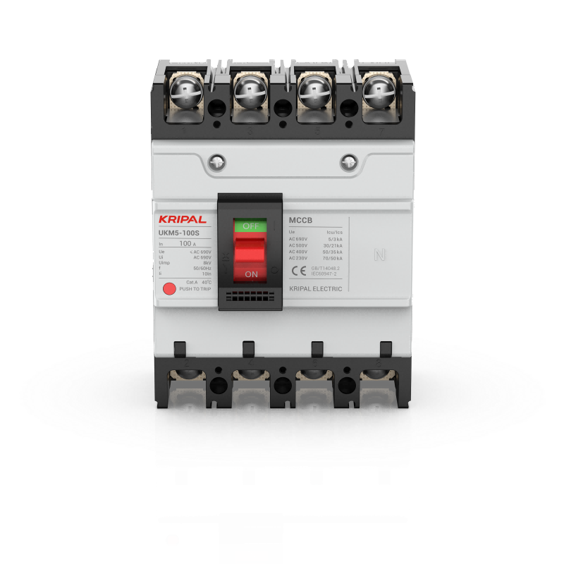UKM5-100 MCCB 4 Pole 100A Moulded Case Circuit Breaker CE Certified