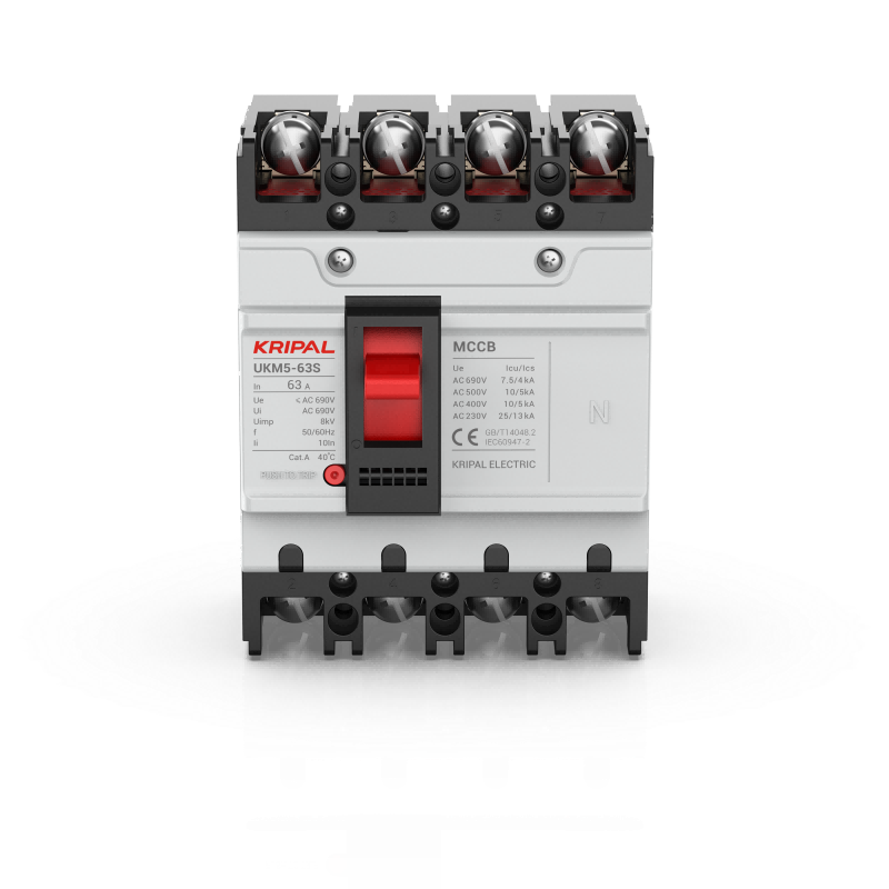UKM5-63 MCCB 4 Pole 63A Moulded Case Circuit Breaker CE Certified