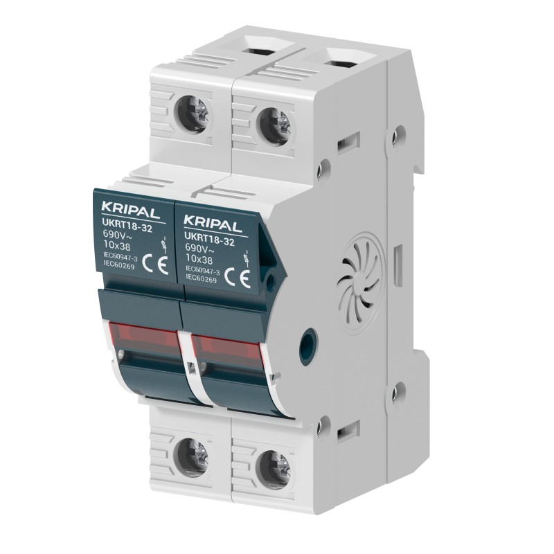 UKRT18-32 Fuse Holder 32A 1P 2P 3P for 10x38mm Fuse CE Certified