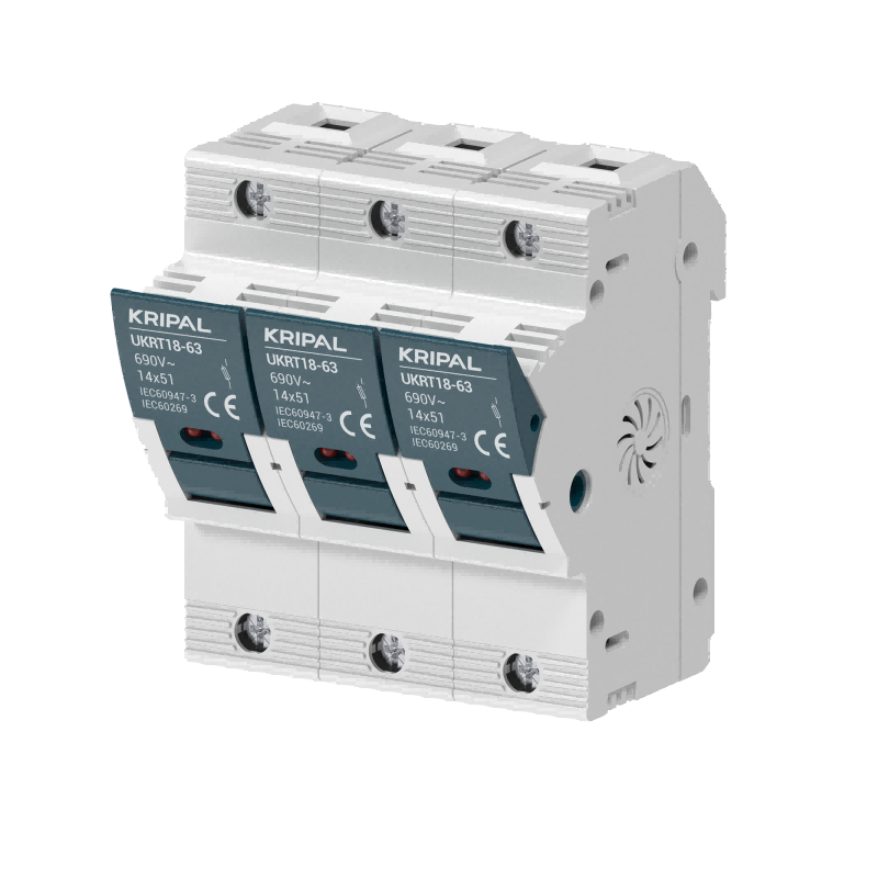 UKRT18-63 AC Fuse Holder 63A 1P/2P/3P for 14 x 51mm Fuse CE Certified