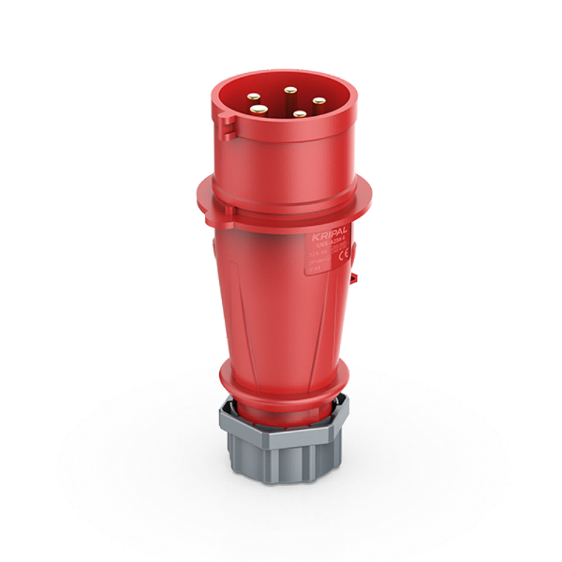 UKS-A IP44 Cable Mount 3P/4P/5P Industrial CEE Power Plug 16A/32A CE Certified