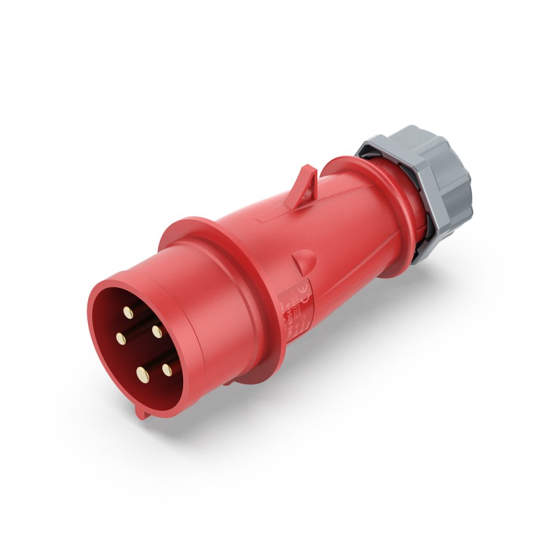UKS-A IP44 Cable Mount 3P/4P/5P Industrial CEE Power Plug 16A/32A CE Certified