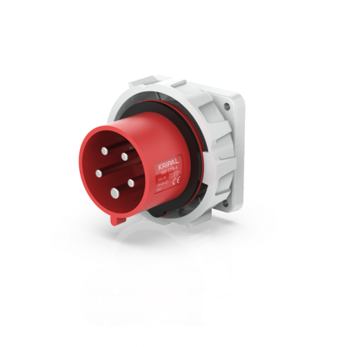 UKS-E IP67 Panel Mount 3P/4P/5P Industrial Power Plug 16A/32A CEE Plug