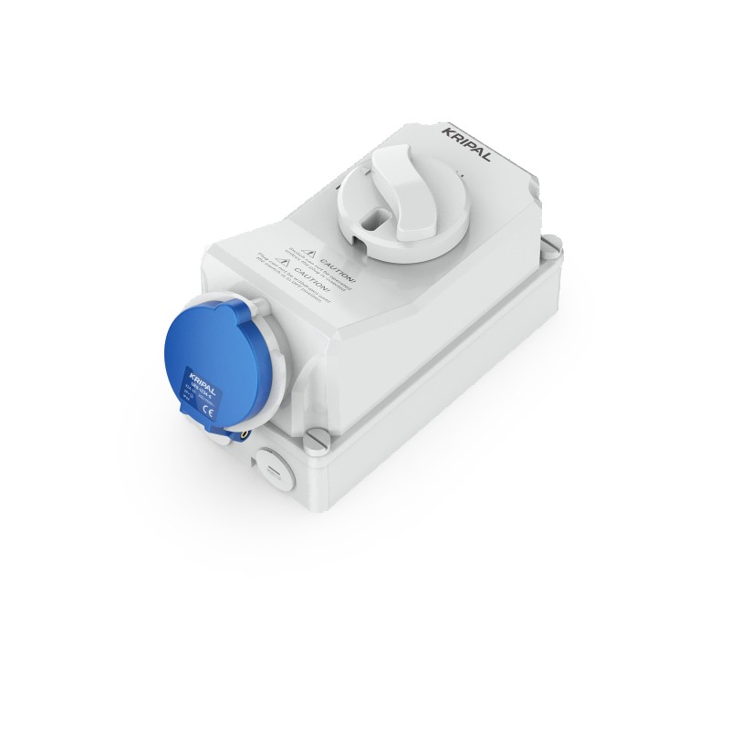 UKS-I IP44 CEE Switched Socket 3P/4P/5P Industrial Interlock Socket 16A/32A/63A CE Certified