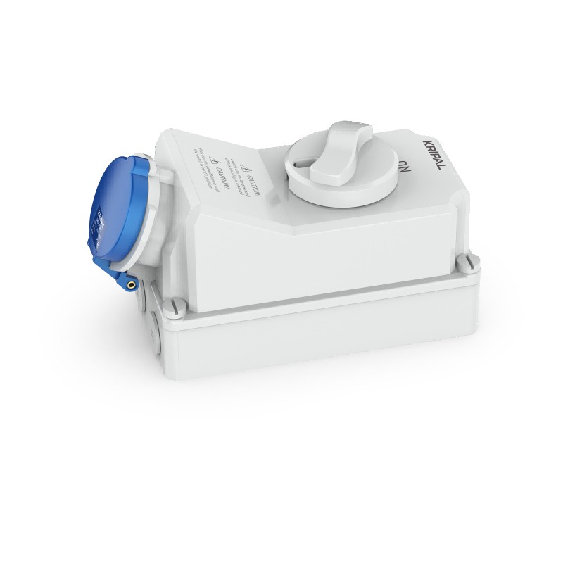 UKS-I IP44 CEE Switched Socket 3P/4P/5P Industrial Interlock Socket 16A/32A/63A CE Certified