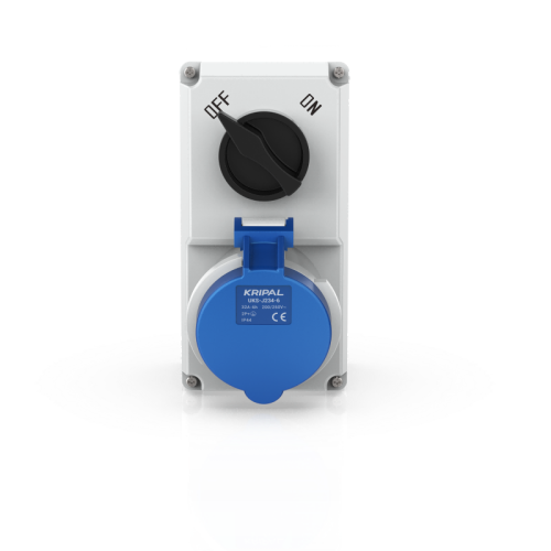 UKS-J IP44 CEE Switched Socket 3P/4P/5P Industrial Interlock Socket 16A/32A CE Certified