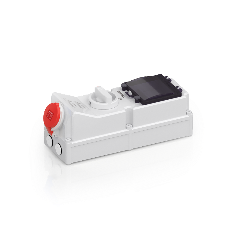 UKS-O IP44 CEE Switched Socket 3P/4P/5P Industrial Interlock Socket 16A/32A With DIN Rail