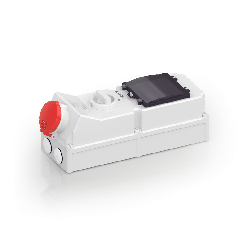 UKS-O IP44 CEE Switched Socket 3P/4P/5P Industrial Interlock Socket 63A With DIN Rail