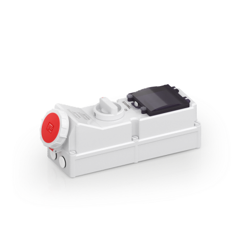 UKS-O IP67 CEE Switched Socket 3P/4P/5P Industrial Interlock Socket 16A/32A With DIN Rail