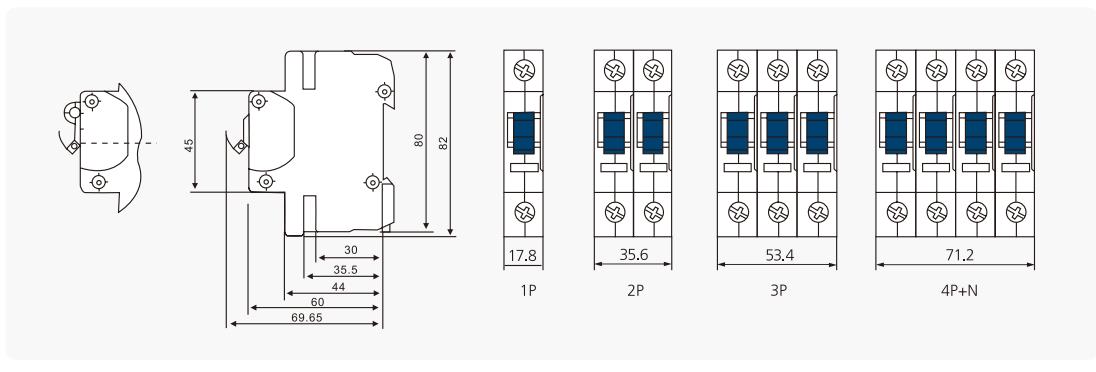 UKX-40 Isolating Switch dimension