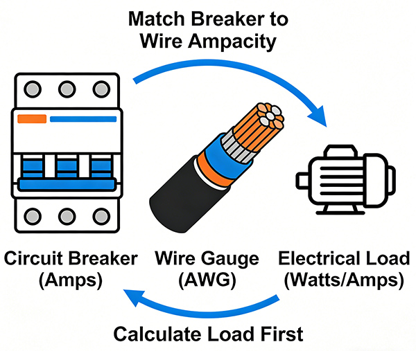 match breaker to wire ampacity match breaker to wire ampacity