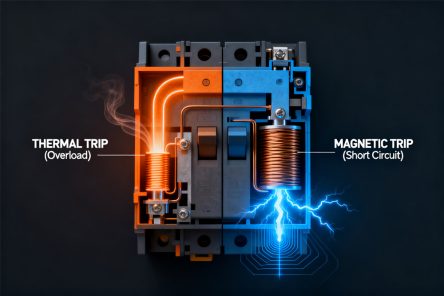 How a Thermal‑Magnetic Circuit Breaker Detects Overload and Short Circuit Conditions