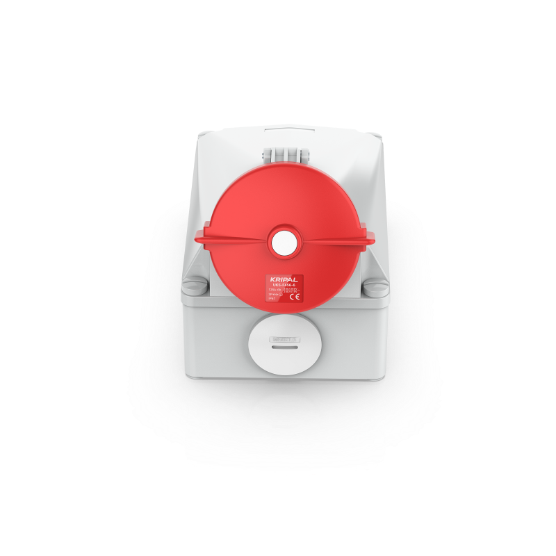 UKS-F IP67 Wall Mount 3P/4P/5P Industrial Power Socket 125A CE Certified
