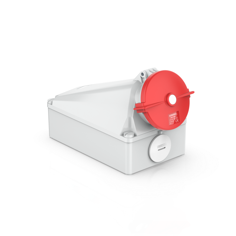 UKS-F IP67 Wall Mount 3P/4P/5P Industrial Power Socket 125A CE Certified