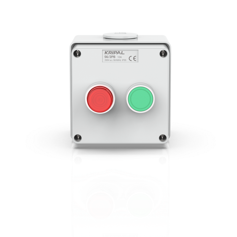56-2PB Push-button Control Station 10A Start/Stop IP66 Weatherproof Switch