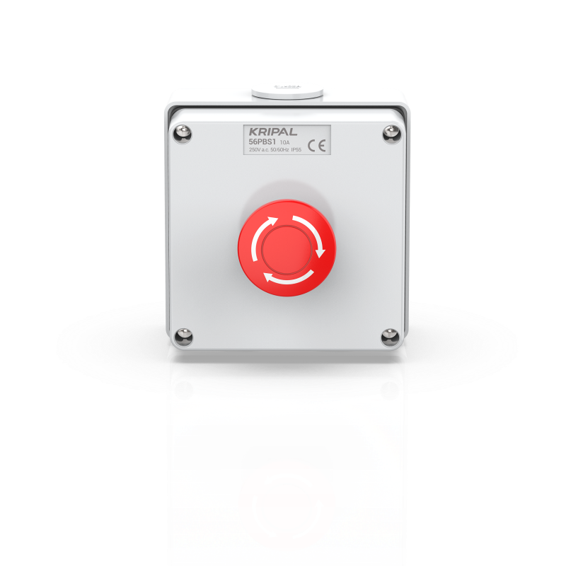 56PS1 Push-button Control Station 10A Emergency stop station with mushroom head IP66 Weatherproof Switch