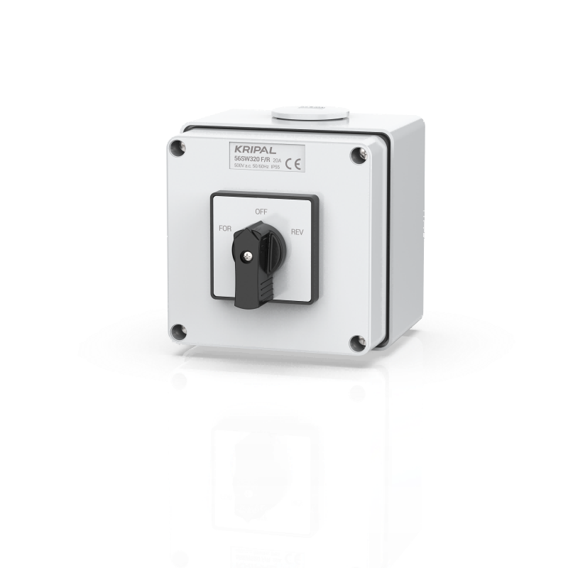 56SW Changeover Switch Reverse Socket 3 Pole 500V 63A IP66 Waterproof Rotary Isolator Switch