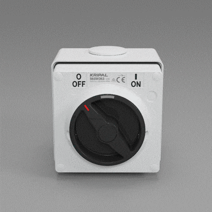 56SW Waterproof Isolator Switch 1 Pole 250V 10A-50A Surface Mount Rotary Switch IP66