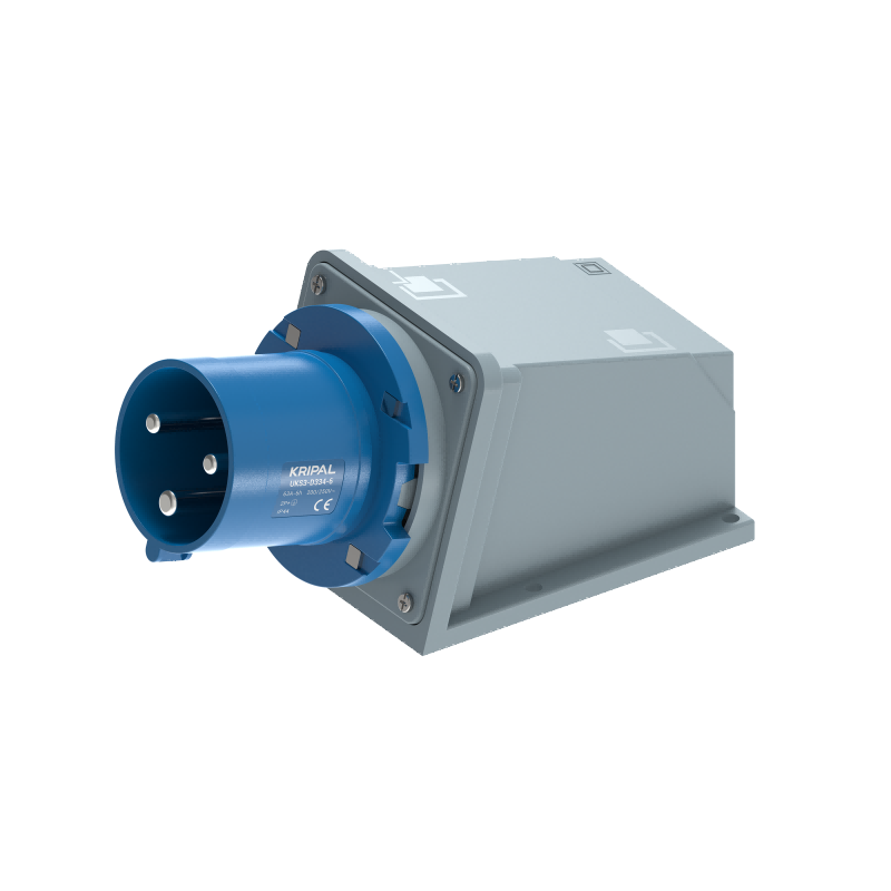 UKS3-D IP44 Wall Mount Industrial Power Plug 3P/4P/5P 63A CEE Plug