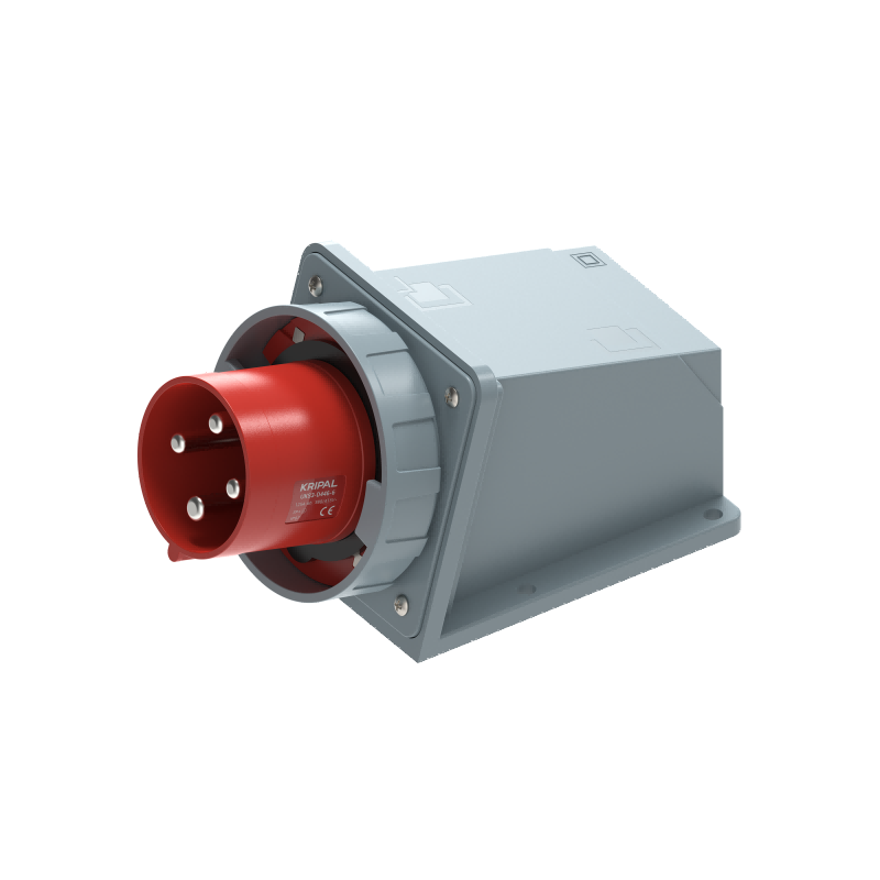 UKS3-D IP67 Wall Mount Industrial Power Plug 3P/4P/5P 125A CEE Plug
