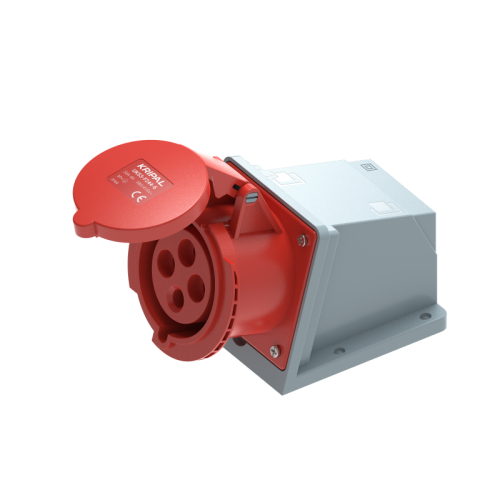 UKS3-F IP44 Wall Mount Industrial Power Socket 3P/4P/5P 32A CEE Socket