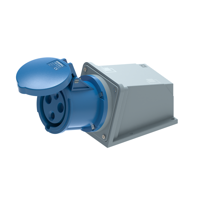 UKS3-F IP44 Wall Mount Industrial Power Socket 3P/4P/5P 63A CEE Socket