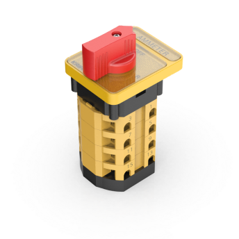 UKG1-20 Rotary Switch 3P/6P 4 Position Ammeter Cam Switch 20A Knob Actuator Panel Mount