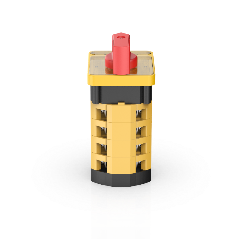 UKG1-20 Rotary Switch 3P/6P 4 Position Ammeter Cam Switch 20A Knob Actuator Panel Mount