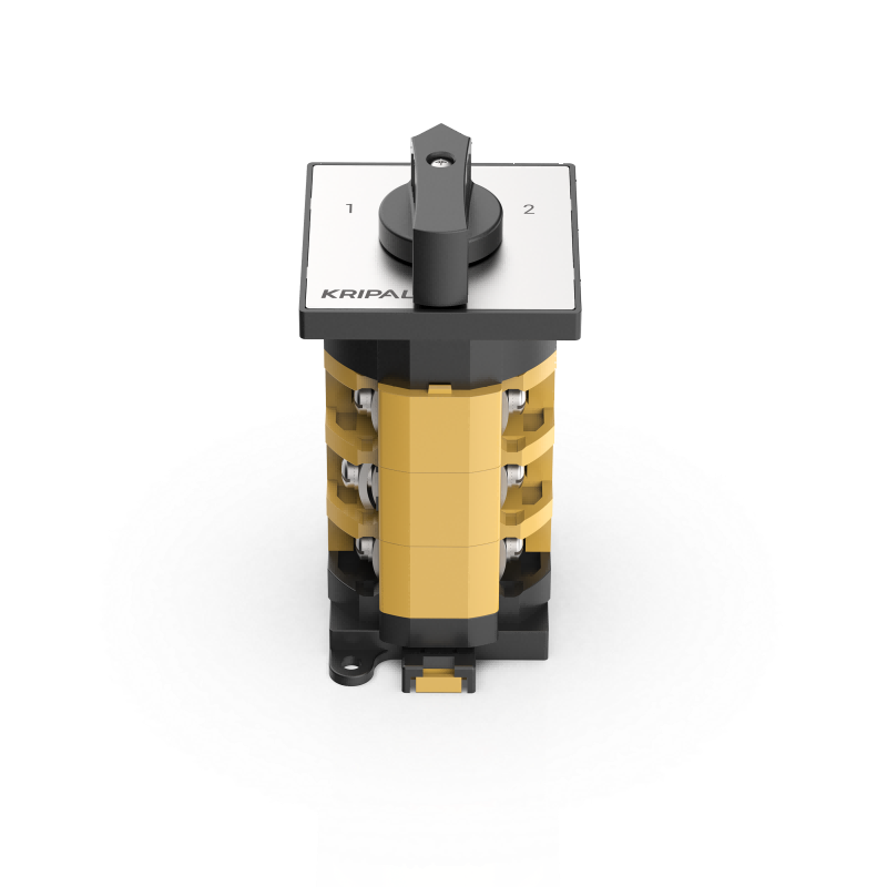 UKG1-63 Rotary Switch 3P 3 Position Motor Reversing Cam Switch 63A Knob Actuator DIN Rail Mount