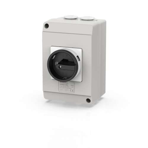 UKPA3 Rotary Isolator Switch 3Pole 63A Disconnect Switch IP65 Aluminum Enclosure