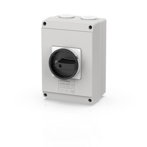 UKPA5 Rotary Isolator Switch 4Pole 100A Disconnect Switch IP65 Aluminum Enclosure